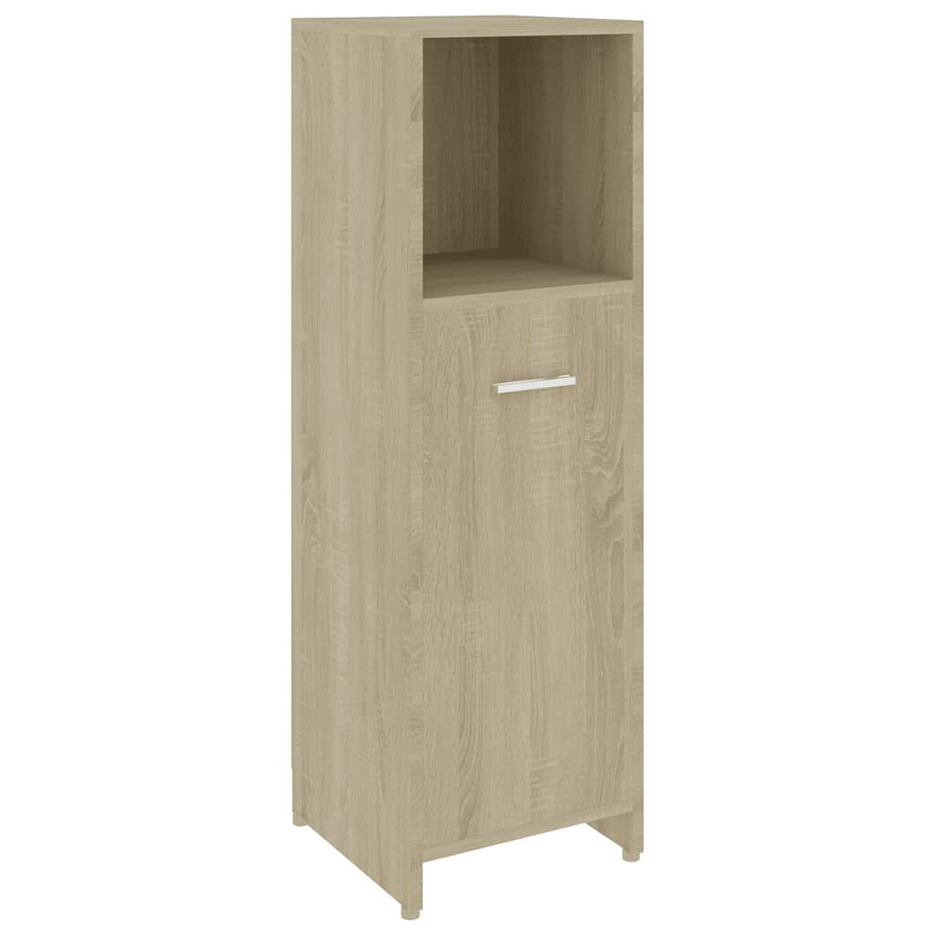 vidaXL Στήλη Μπάνιου Sonoma Δρυς 30 x 30 x 95 εκ. Επεξεργασμένο Ξύλο