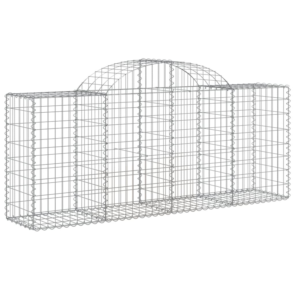 vidaXL Συρματοκιβώτια Τοξωτά 40 τεμ. 200x50x80/100 εκ. Γαλβαν. Ατσάλι