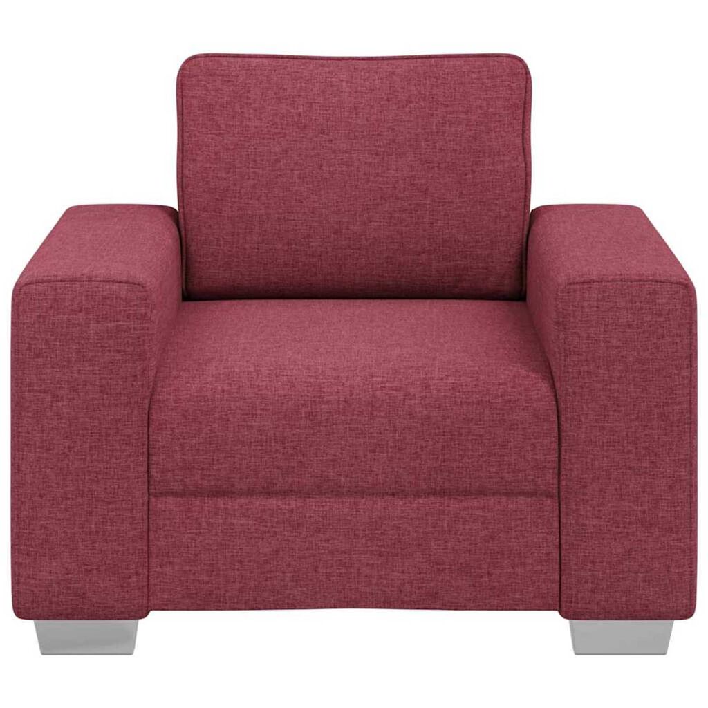 vidaXL Καναπές με μαξιλάρι Μπορντό 100 x 77 x 82 εκ ύφασμα