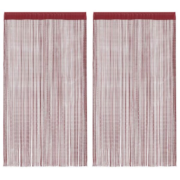vidaXL Κουρτίνες με Κρόσσια 2 τεμ. Μπορντό 140 x 250 εκ.