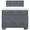 vidaXL Κρεβάτι Boxspring με Στρώμα Σκούρο Γκρι Single Βελούδινο