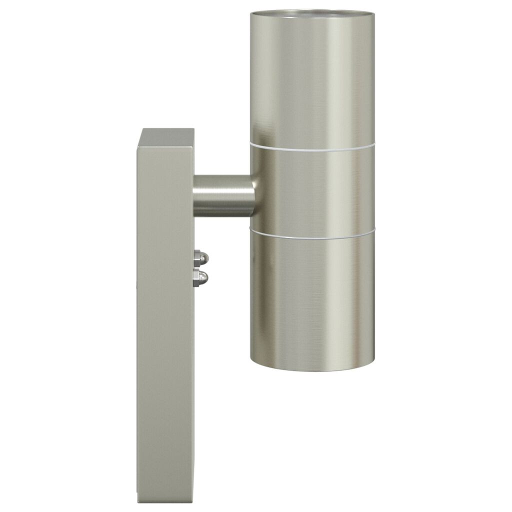 vidaXL Εξωτερικά Φωτιστικά Τοίχου 2 pcs Ασημί 7 x 10 x 22 εκ