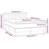 vidaXL &Kappa;&rho;&epsilon;&beta;ά&tau;&iota; Boxspring &mu;&epsilon; &Sigma;&tau;&rho;ώ&mu;&alpha; & LED &Sigma;&kappa;. &Pi;&rho;ά&sigma;&iota;&nu;&omicron; 140x200&epsilon;&kappa; &Beta;&epsilon;&lambda;&omicron;ύ&delta;&omicron;