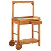 vidaXL Τρόλεϊ Κουζίνας/Κήπου 92x43,5x141,5 εκ. από Μασίφ Ξύλο Ακακίας