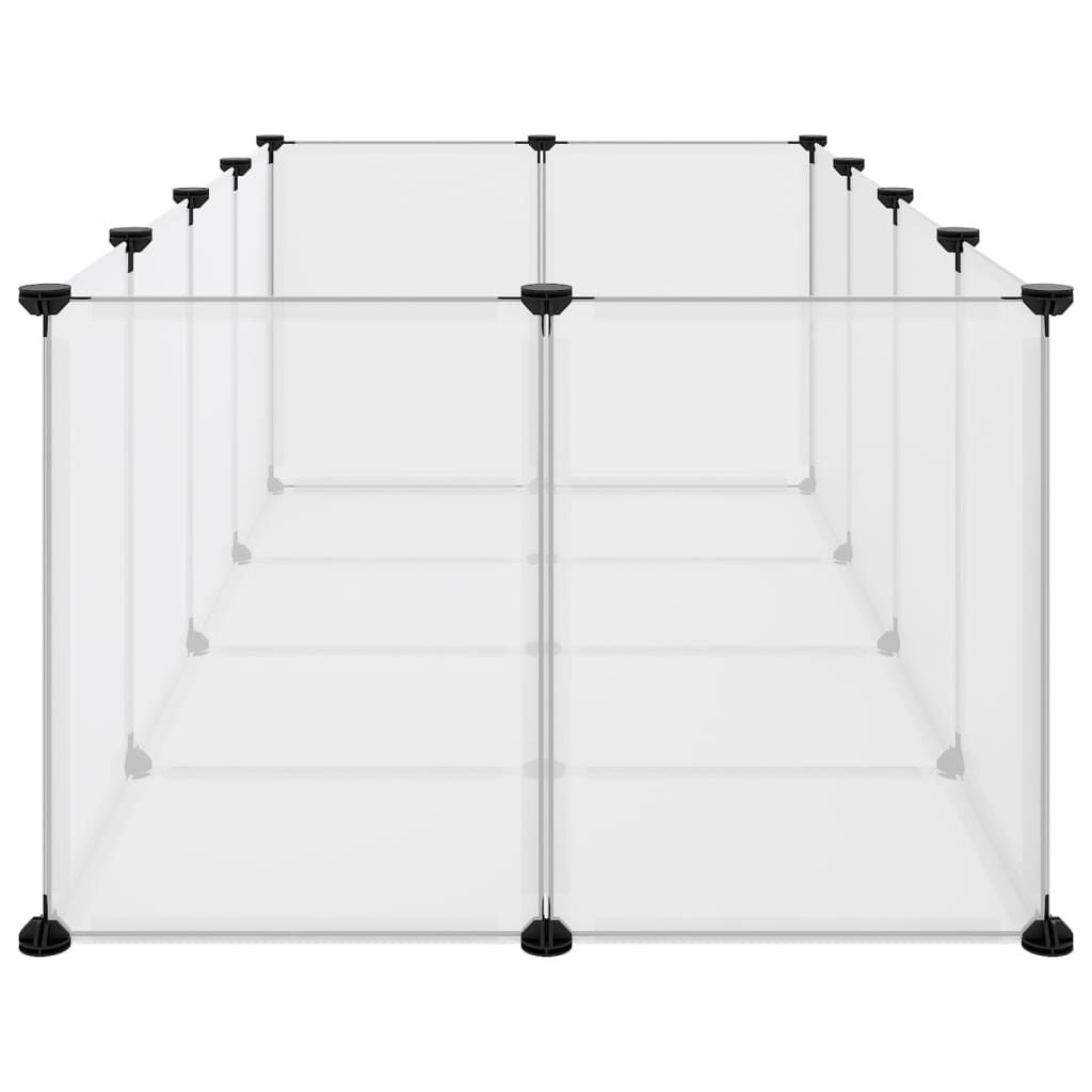 vidaXL Κλουβί Μικρών Ζώων Διαφανές 144x74x46,5 εκ Πολυπροπυλ. & Ατσάλι