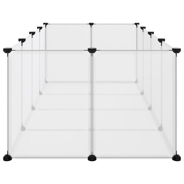 vidaXL Κλουβί Μικρών Ζώων Διαφανές 144x74x46,5 εκ Πολυπροπυλ. & Ατσάλι