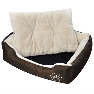 vidaXL Κρεβάτι Σκύλου Ζεστό με Επενδυμένο Μαξιλάρι XL