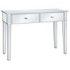 vidaXL Τραπέζι Κονσόλα Καθρέφτης 106,5 x 38 x 76,5 εκ. από MDF & Γυαλί