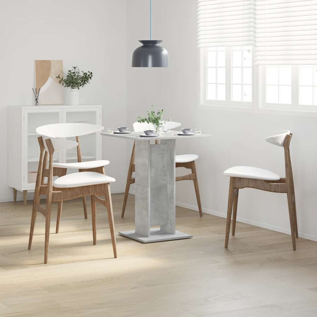 vidaXL Τραπέζι Bistro Γκρι Σκυροδέματος 60 x 60 x 75 εκ. Επεξ. Ξύλο