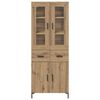 vidaXL Highboard &mu;&epsilon; &sigma;&upsilon;&rho;&tau;ά&rho;&iota; 2 pcs Artisan Oak &Epsilon;&pi;&epsilon;&xi;&epsilon;&rho;&gamma;&alpha;&sigma;&mu;έ&nu;&omicron; &xi;ύ&lambda;&omicron;