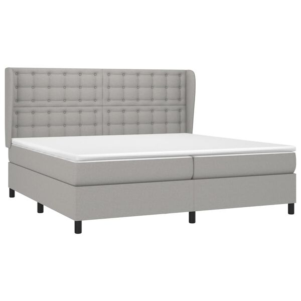 vidaXL &Kappa;&rho;&epsilon;&beta;ά&tau;&iota; Boxspring &mu;&epsilon; &Sigma;&tau;&rho;ώ&mu;&alpha; &Alpha;&nu;&omicron;&iota;&chi;&tau;ό &Gamma;&kappa;&rho;&iota; 200x200 &epsilon;&kappa;. &Upsilon;&phi;&alpha;&sigma;&mu;ά&tau;&iota;&nu;&omicron;