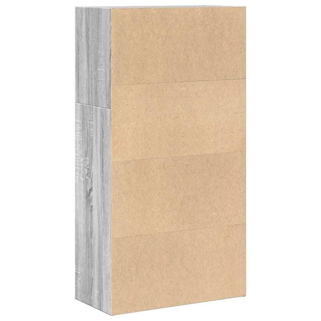 vidaXL Βιβλιοθήκη Γκρι Sonoma 60x30x114 cm Ξύλινη κατασκευή