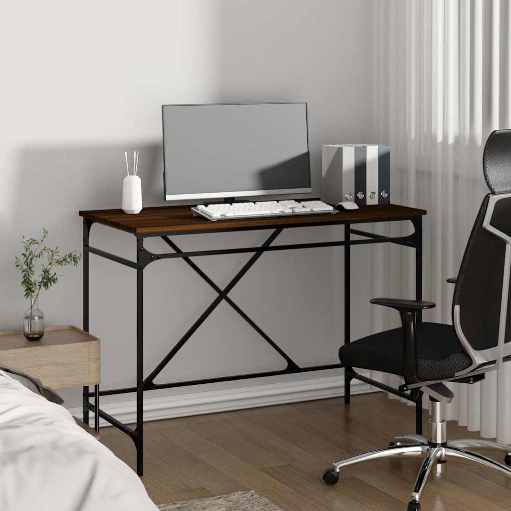 vidaXL Γραφείο Καφέ Δρυς 100 x 50 x 75 εκ. από Επεξεργασμένο Ξύλο