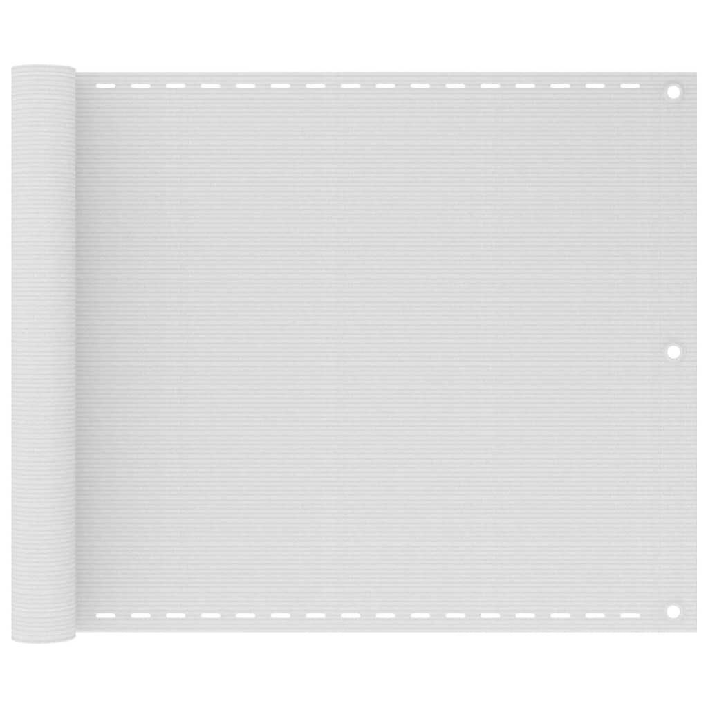 vidaXL Διαχωριστικό Βεράντας Λευκό 75 x 500 εκ. από HDPE