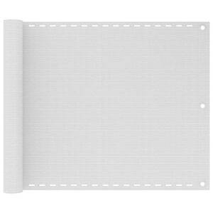 vidaXL Διαχωριστικό Βεράντας Λευκό 75 x 500 εκ. από HDPE