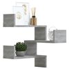 vidaXL Γωνιακές Ραφιέρες Τοίχου 2 τεμ Γκρι Sonoma 40x40x50εκ Επ. Ξύλο