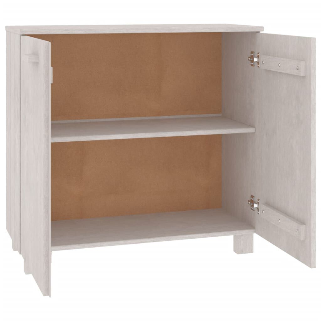 vidaXL Ντουλάπι HAMAR Λευκό 85 x 35 x 80 εκ. από Μασίφ Ξύλο Πεύκου
