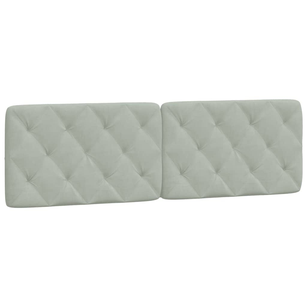 vidaXL Κρεβάτι με Στρώμα Ανοιχτό Γκρι 160x200 εκ. Βελούδινο