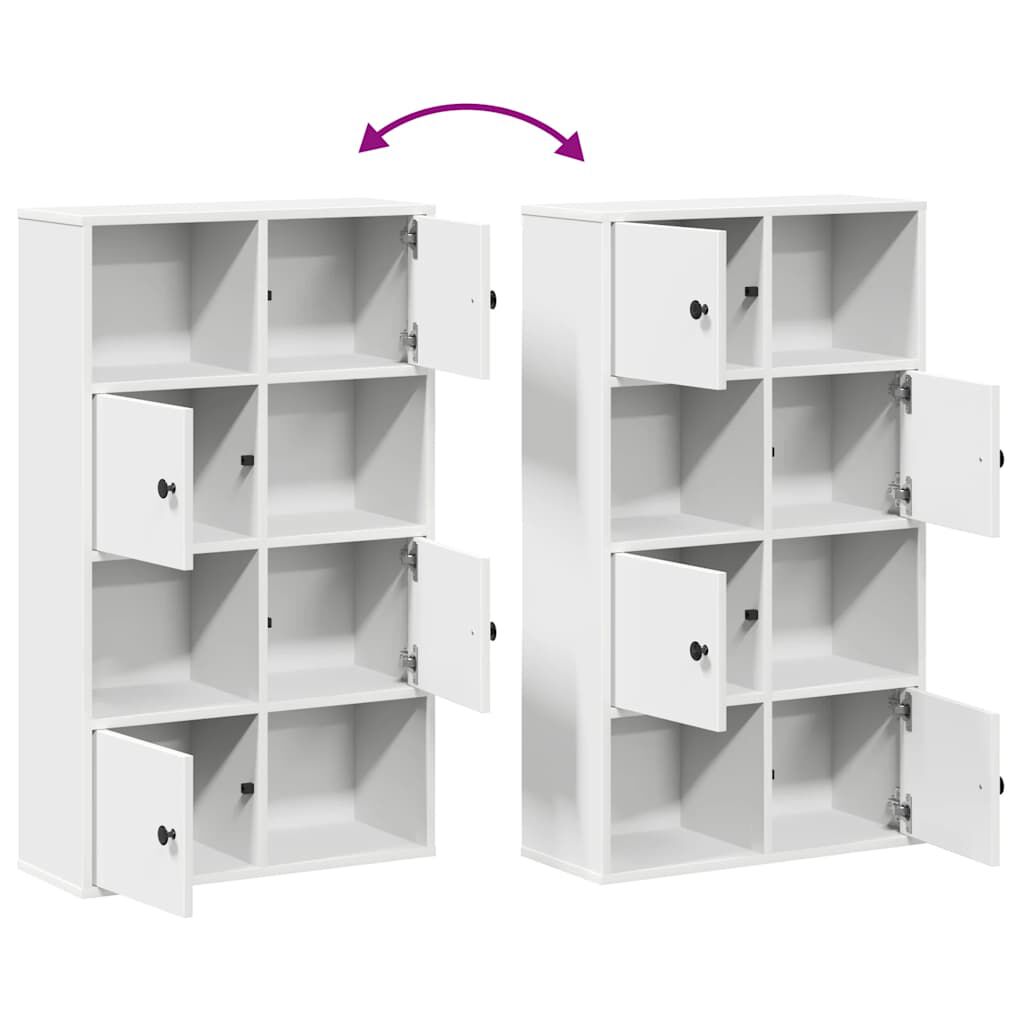 vidaXL Βιβλιοθήκη Λευκή 60x24x101,5 εκ. από Επεξεργασμένο Ξύλο