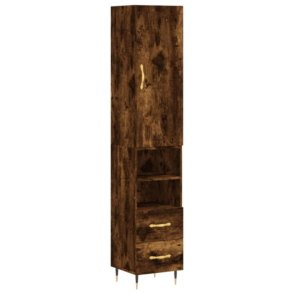 vidaXL Ντουλάπι Καπνιστή δρυς 34,5x34x180 εκ. από Επεξεργασμένο Ξύλο