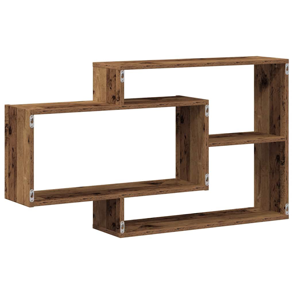 vidaXL Ράφι τοίχου Παλιό ξύλο 104x20x58,5 cm Κατασκευασμένο ξύλο