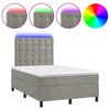 vidaXL &Kappa;&rho;&epsilon;&beta;ά&tau;&iota; Boxspring &mu;&epsilon; &Sigma;&tau;&rho;ώ&mu;&alpha; & LED &Alpha;&nu;.&Gamma;&kappa;&rho;&iota; 120x200 &epsilon;&kappa;. &Beta;&epsilon;&lambda;&omicron;ύ&delta;&iota;&nu;&omicron;