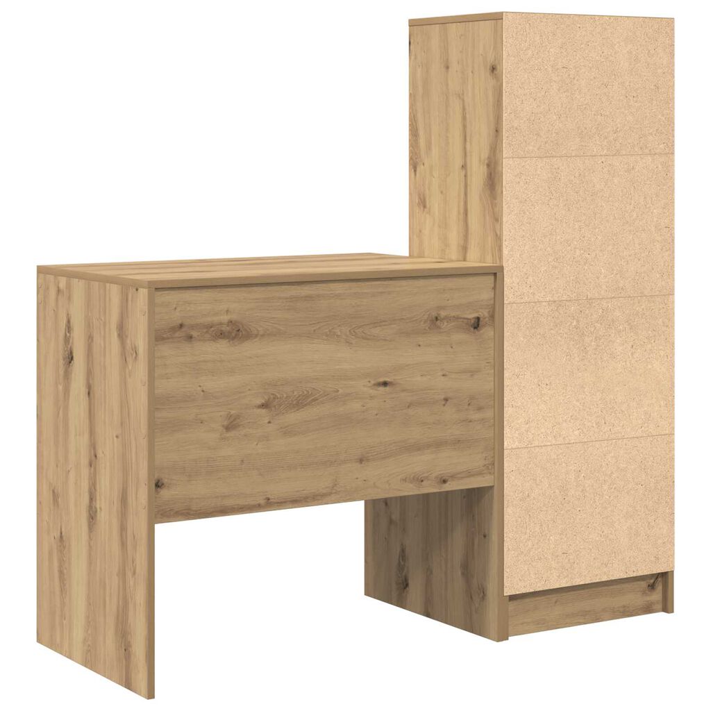 vidaXL Γραφείο με Αποθήκευση Artisan Oak Επεξεργασμένο Ξύλο