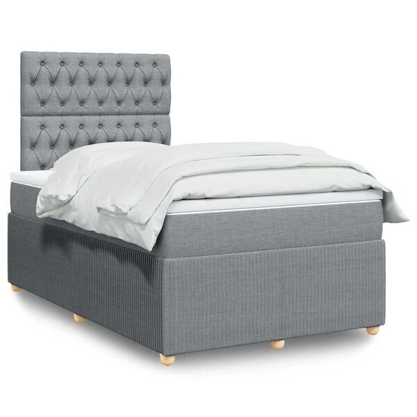 vidaXL &Kappa;&rho;&epsilon;&beta;ά&tau;&iota; Boxspring &mu;&epsilon; &Sigma;&tau;&rho;ώ&mu;&alpha; &Alpha;&nu;&omicron;&iota;&chi;&tau;ό &Gamma;&kappa;&rho;&iota; 120x200 &epsilon;&kappa;. &Upsilon;&phi;&alpha;&sigma;&mu;ά&tau;&iota;&nu;&omicron;