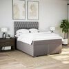 vidaXL &Kappa;&rho;&epsilon;&beta;ά&tau;&iota; Boxspring &mu;&epsilon; &Sigma;&tau;&rho;ώ&mu;&alpha; Taupe 140x190 &epsilon;&kappa;. &Upsilon;&phi;&alpha;&sigma;&mu;ά&tau;&iota;&nu;&omicron;
