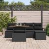 vidaXL Σετ Καναπέ Κήπου με αποθήκευση 6 pcs Μαύρο Πολυ ράταν