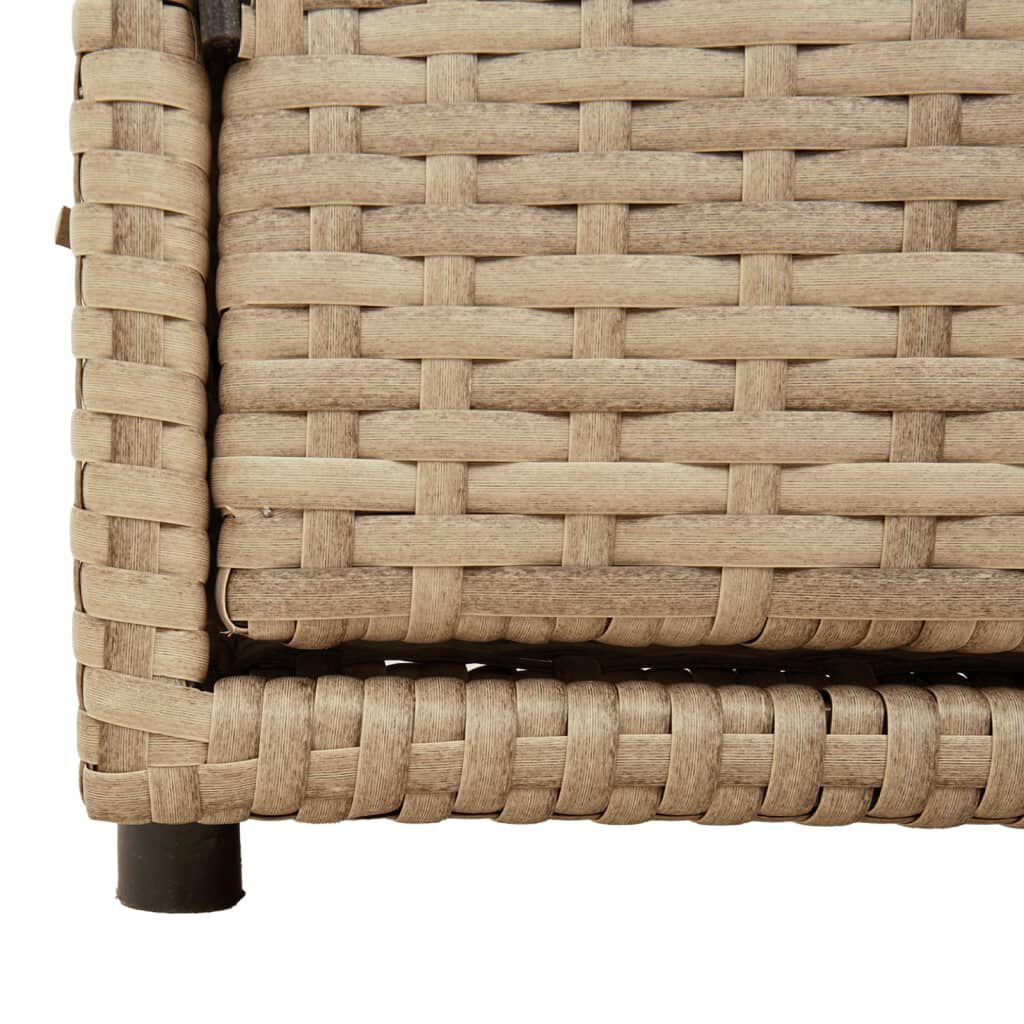 vidaXL Ντουλάπι Αποθήκευσης Κήπου Beige 110x55x60,5εκ. Συνθετικό Ρατάν