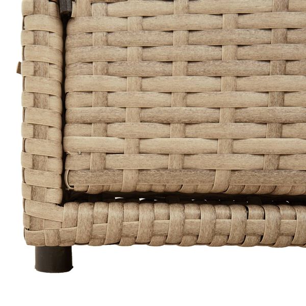 vidaXL Ντουλάπι Αποθήκευσης Κήπου Beige 110x55x60,5εκ. Συνθετικό Ρατάν