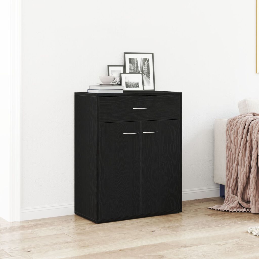 VidaXL Πλαϊνό Γραφείο Μαύρο Δρυς 60x30x75 εκ. Επεξεργασμένο Ξύλο