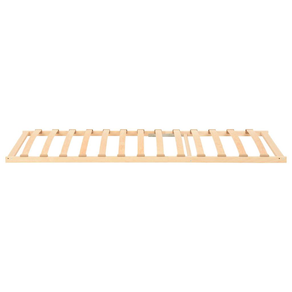 vidaXL Βάση κρεβατιού με λάμες Καφέ 90 x 190 cm Στερεό Ξύλο Μηλιάς