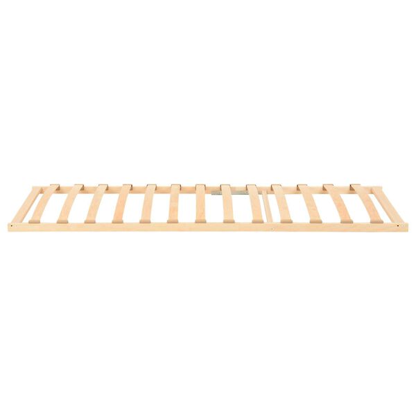 vidaXL Βάση κρεβατιού με λάμες Καφέ 90 x 190 cm Στερεό Ξύλο Μηλιάς