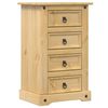 vidaXL Κομοδίνο Corona 53x39x84 εκ. από Μασίφ Ξύλο Πεύκου