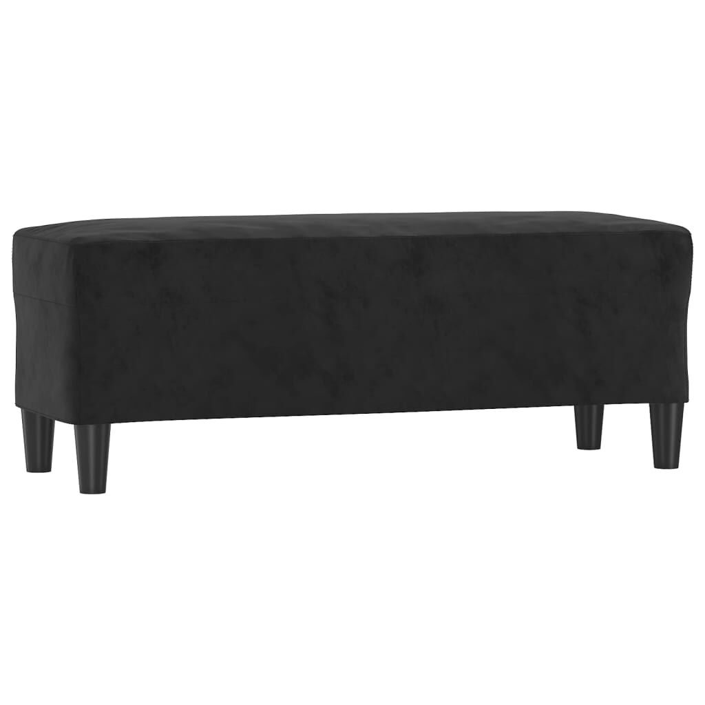 vidaXL Πάγκος μαύρο 100x35x41 εκ. Βελούδινος