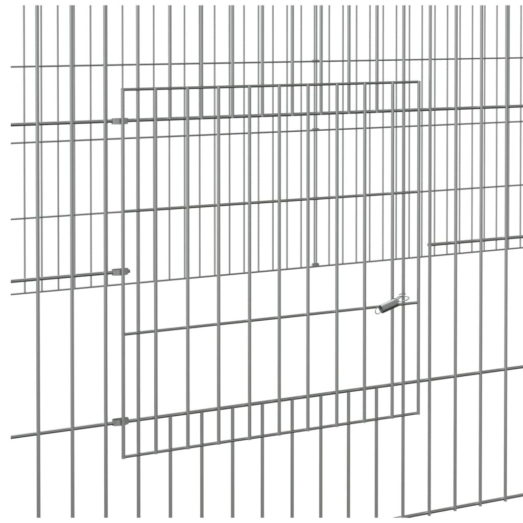 vidaXL Κλουβί Κουνελιών 4 Πάνελ 433x109x54 εκ. από Γαλβανισμένο Σίδερο
