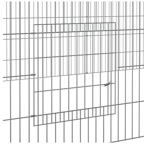 vidaXL Κλουβί Κουνελιών 4 Πάνελ 433x109x54 εκ. από Γαλβανισμένο Σίδερο