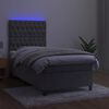 vidaXL &Kappa;&rho;&epsilon;&beta;ά&tau;&iota; Boxspring &mu;&epsilon; &Sigma;&tau;&rho;ώ&mu;&alpha; & LED &Alpha;&nu;.&Gamma;&kappa;&rho;&iota; 90x190 &epsilon;&kappa;. &Beta;&epsilon;&lambda;&omicron;ύ&delta;&iota;&nu;&omicron;