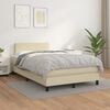 vidaXL &Kappa;&rho;&epsilon;&beta;ά&tau;&iota; Boxspring &mu;&epsilon; &Sigma;&tau;&rho;ώ&mu;&alpha; &Kappa;&rho;&epsilon;&mu; 120x200&epsilon;&kappa;. &alpha;&pi;ό &Sigma;&upsilon;&nu;&theta;&epsilon;&tau;&iota;&kappa;ό &Delta;έ&rho;&mu;&alpha;