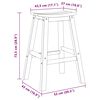 vidaXL Σετ Μπαρ Κήπου 4 pcs Μαύρο HDPE