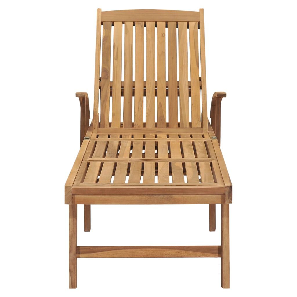 vidaXL Ξαπλώστρα από Μασίφ Ξύλο Teak