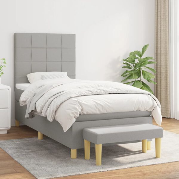 vidaXL &Kappa;&rho;&epsilon;&beta;ά&tau;&iota; Boxspring &mu;&epsilon; &Sigma;&tau;&rho;ώ&mu;&alpha; &Alpha;&nu;&omicron;&iota;&chi;&tau;ό &Gamma;&kappa;&rho;&iota; 90x200 &epsilon;&kappa;. &Upsilon;&phi;&alpha;&sigma;&mu;ά&tau;&iota;&nu;&omicron;