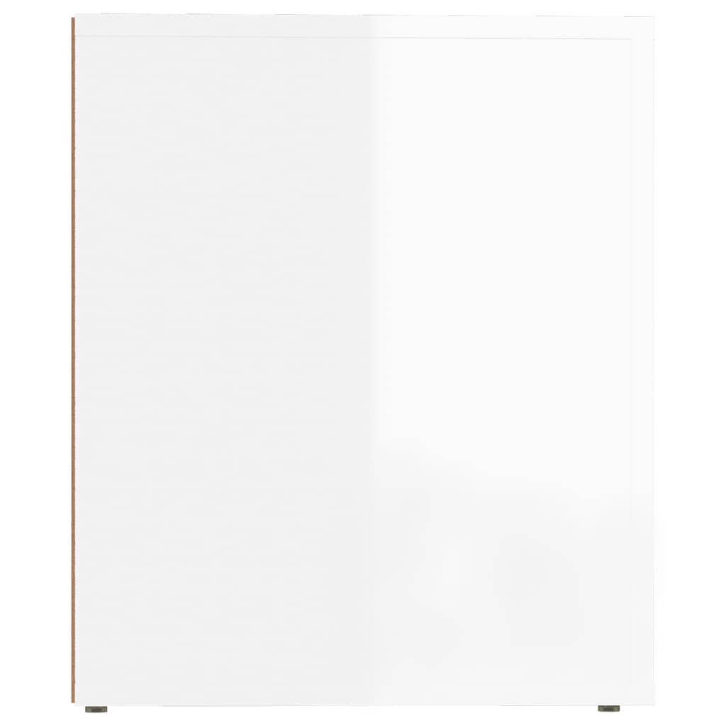 vidaXL Κομοδίνα Γυαλιστερό Λευκό 50 x 39 x 47 εκ.