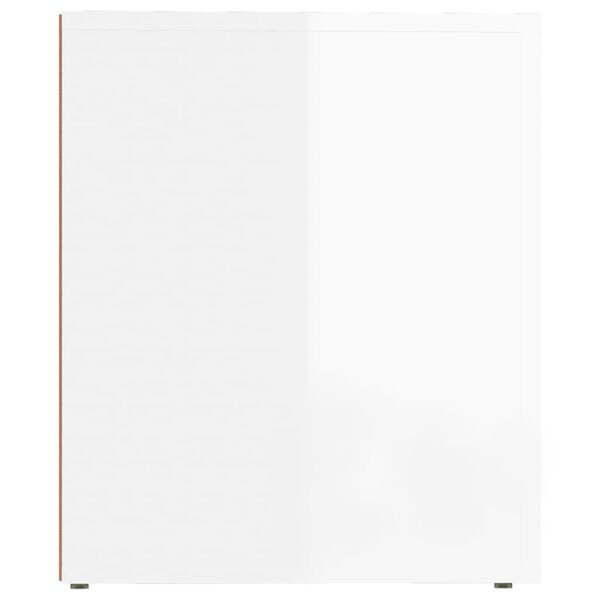 vidaXL Κομοδίνα Γυαλιστερό Λευκό 50 x 39 x 47 εκ.