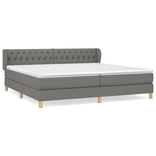 vidaXL &Kappa;&rho;&epsilon;&beta;ά&tau;&iota; Boxspring &mu;&epsilon; &Sigma;&tau;&rho;ώ&mu;&alpha; &Sigma;&kappa;&omicron;ύ&rho;&omicron; &Gamma;&kappa;&rho;&iota; 200x200 &epsilon;&kappa;. &Upsilon;&phi;&alpha;&sigma;&mu;ά&tau;&iota;&nu;&omicron;