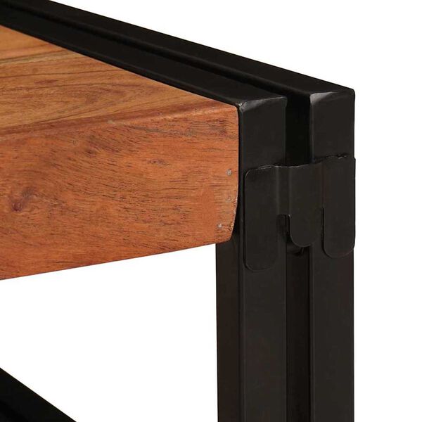 vidaXL Ράφι μπάνιου με ράφι 40 x 50 x 23 εκ Στερεό ξύλο μάγκο, σίδηρος
