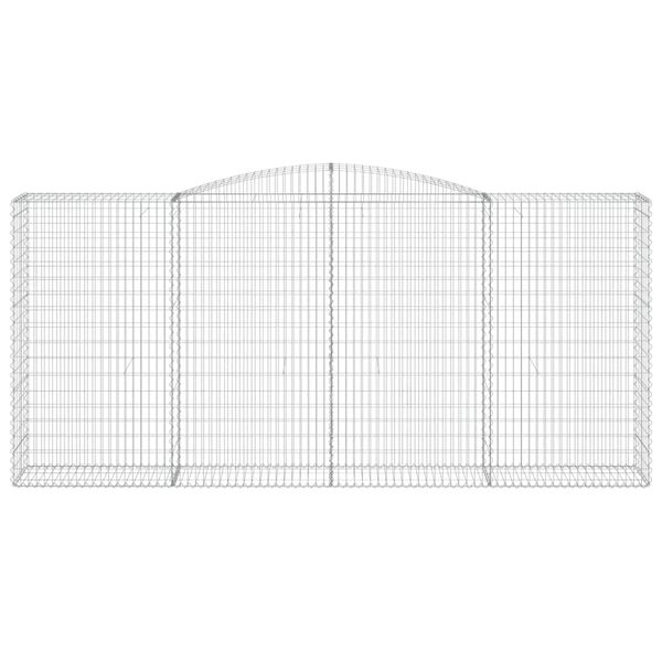 vidaXL Συρματοκιβώτια Τοξωτά 2 τεμ. 400x50x180/200 εκ. Γαλβαν. Ατσάλι