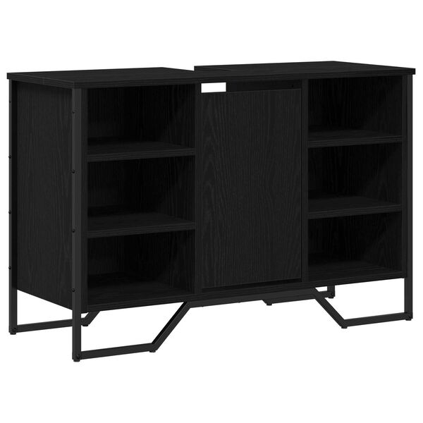 vidaXL ντουλάπα σιντριβανιού Μαύρη Δρυς 91x35x60 εκ Επεξεργασμένο Ξύλο